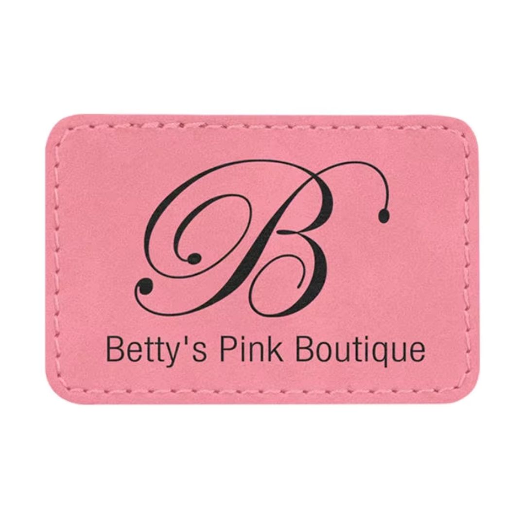 *Preorder* Laserable Leatherette Patches With Adhesive Backing 3x2"