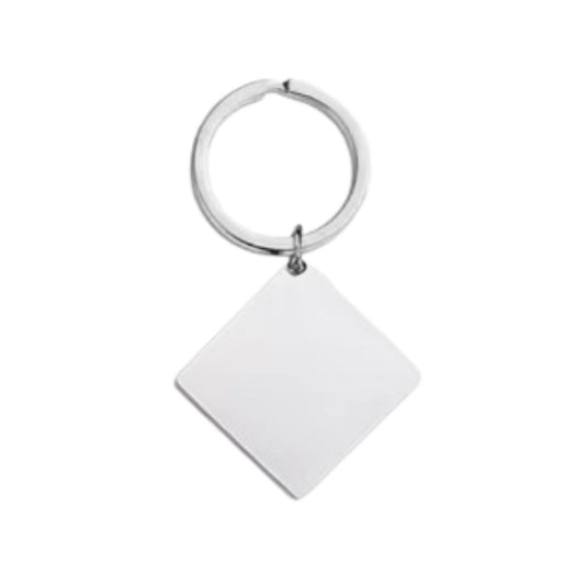 Stainless Steel Diamond Keychain Blanks