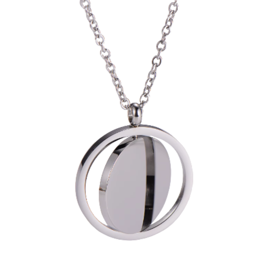Double Layer Rotating Circle Necklace Laser Engraving Blanks