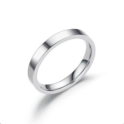 Stainless Steel Flat Ring Blanks 4mm Silver/Gold/RoseGold Sz 5/6/7/8/9/10