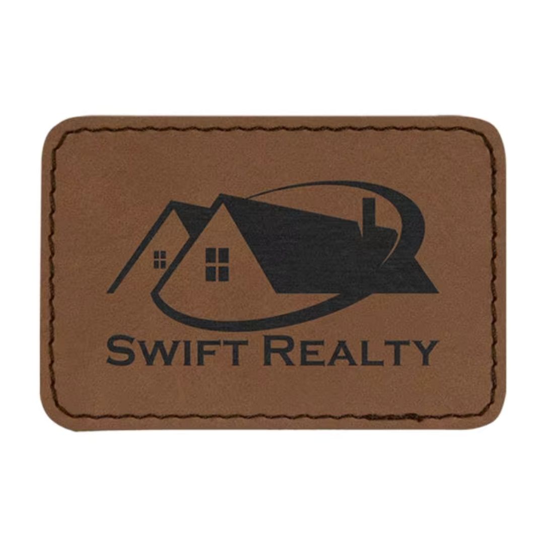 *Preorder* Laserable Leatherette Patches With Adhesive Backing 3x2"