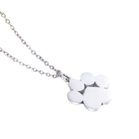 Stainless Steel Dog Paw Necklace Laser Engraving Blanks