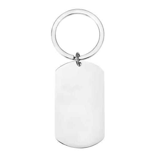 Stainless Steel Dog Tag Keychain Blanks
