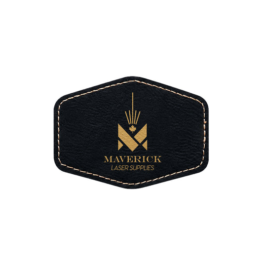 Lasereable Leatherette Hexagon Patch With Adhesive Blanks 3x2"