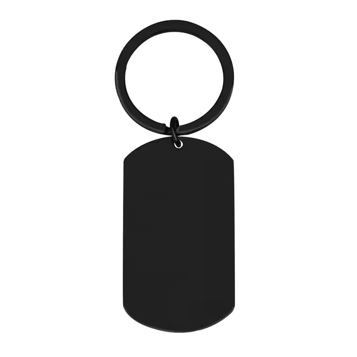 Stainless Steel Dog Tag Keychain Blanks