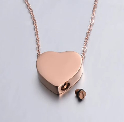 Stainless Steel Heart Urn Necklace Laser Engraving Blanks