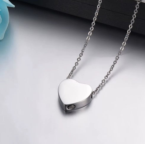 Stainless Steel Heart Urn Necklace Laser Engraving Blanks