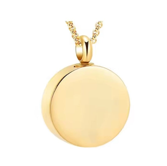 Stainless Steel Round Urn Necklace Laser Engraving Blanks
