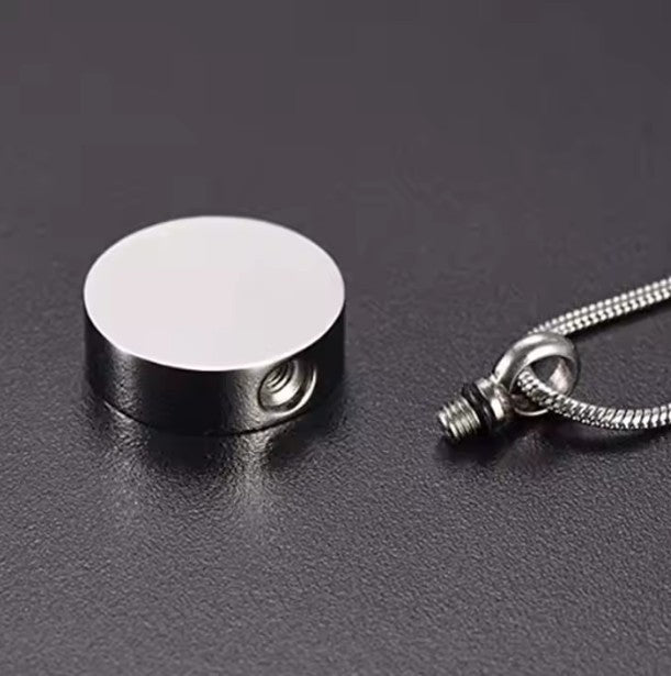 Stainless Steel Round Urn Necklace Laser Engraving Blanks