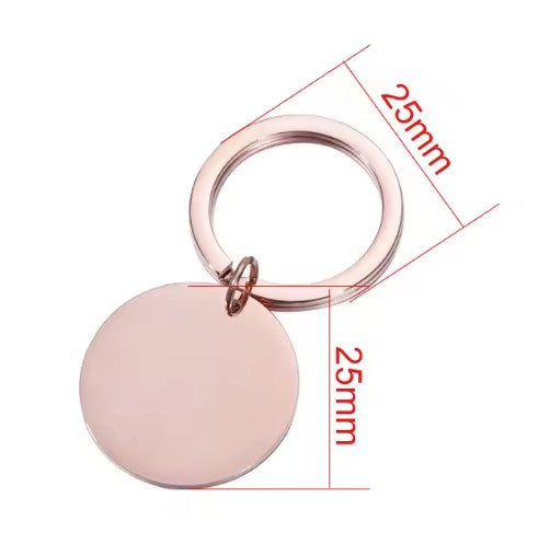 Stainless Steel Round Keychain Blanks