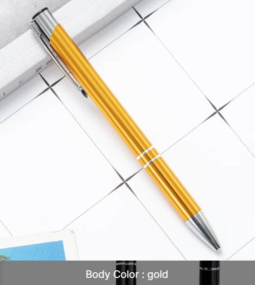 *Preorder* Metal Click-Action Pen Blank 1mm Black Ink