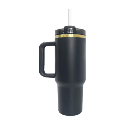 30 oz H2.0 Tumbler With Removable Handle | Stainless Steel Gold Plated | Laser Engraving Blank