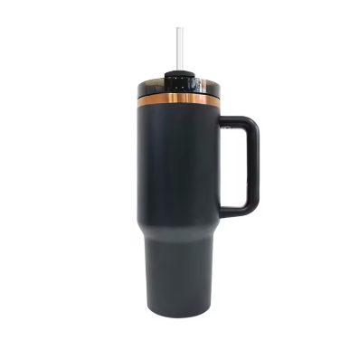 Stainless Steel Copper Plated 40 oz H2.0 Tumbler With Handle - Laser Engraving Blank