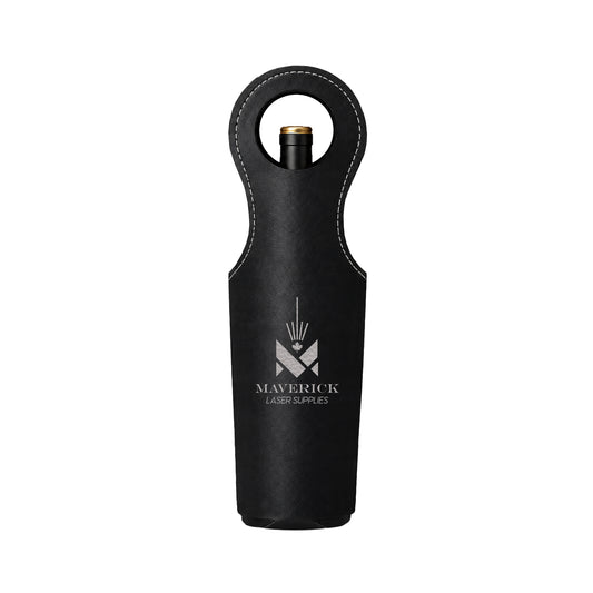 Lasereable Leatherette Wine Bottle Holder Tote Blank
