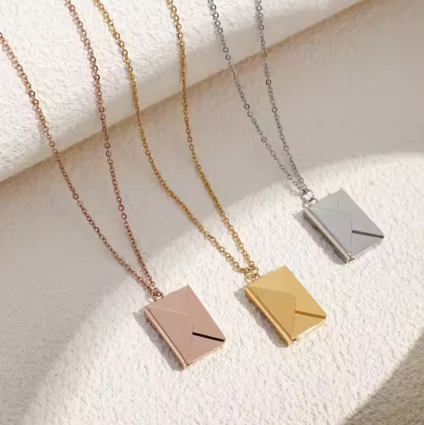 Stainless Steel Love Letter Necklace Laser Engraving Blanks
