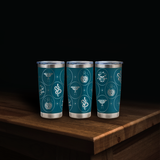 Ethereal Frames Laser Engraved Tumbler Wrap SVG | 20oz Skinny Tumbler Seamless Design | Digital Download for Laser Rotary Engraving