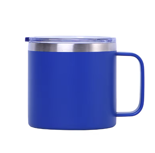 14 oz Stainless Steel Coffee Mug With Handle | Powder Coated | Laser Engraving Blank