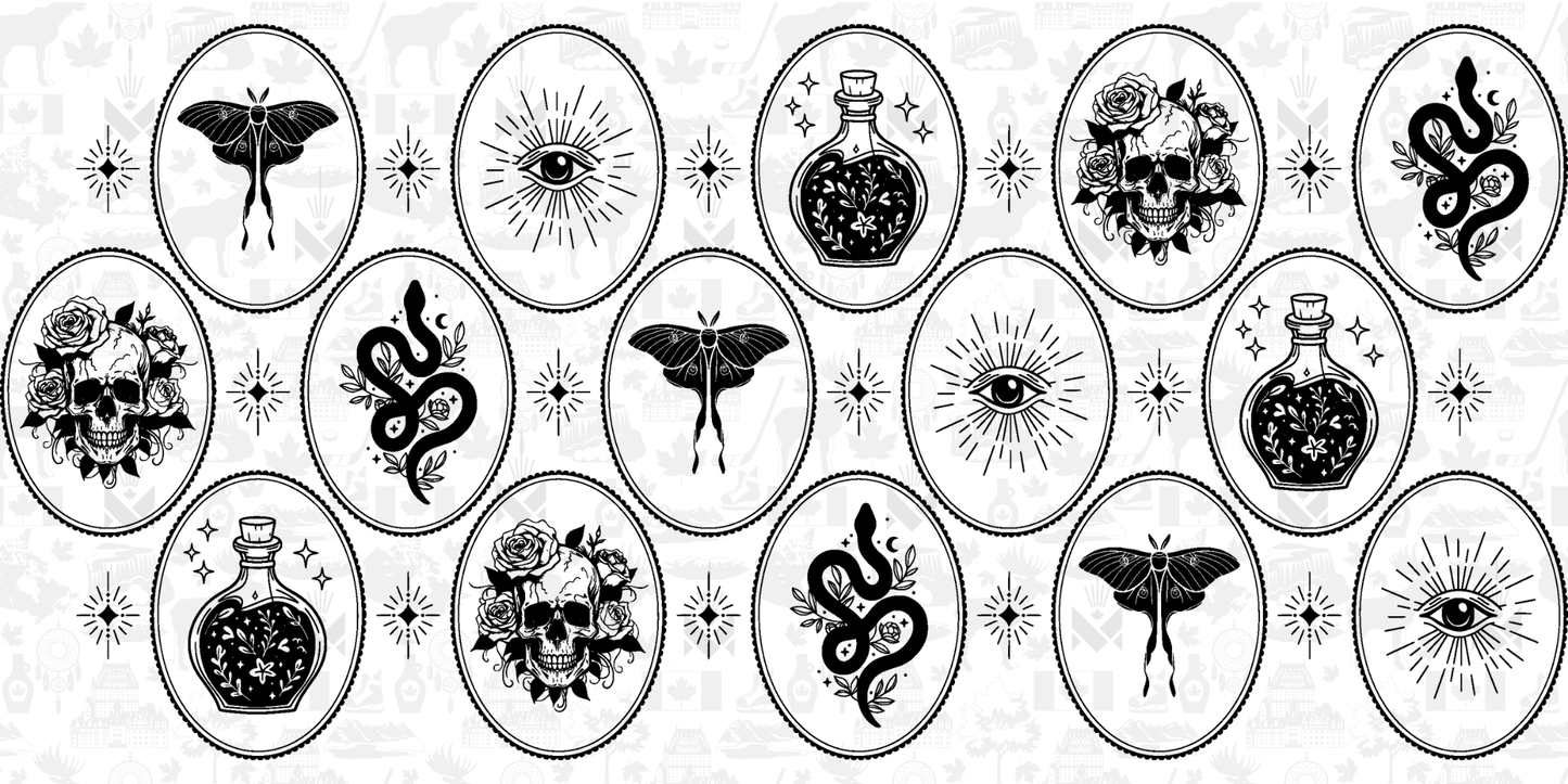 Ethereal Frames Laser Engraved Tumbler Wrap SVG | 20oz Skinny Tumbler Seamless Design | Digital Download for Laser Rotary Engraving