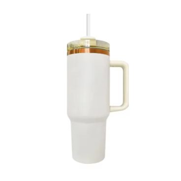 Stainless Steel Copper Plated 40 oz H2.0 Tumbler With Handle - Laser Engraving Blank