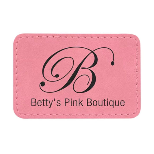 *Preorder* Laserable Leatherette Patches With Adhesive Backing 3x2"