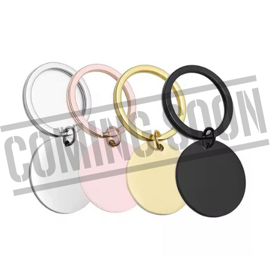 Stainless Steel Round Keychain Blanks