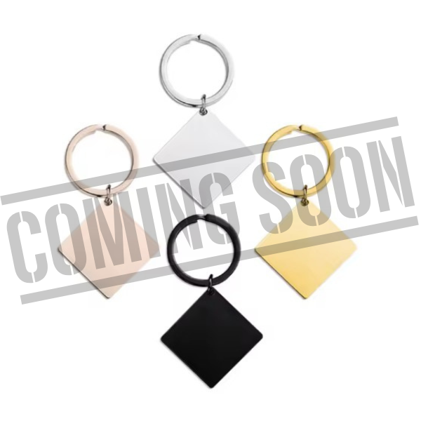 Stainless Steel Diamond Keychain Blanks