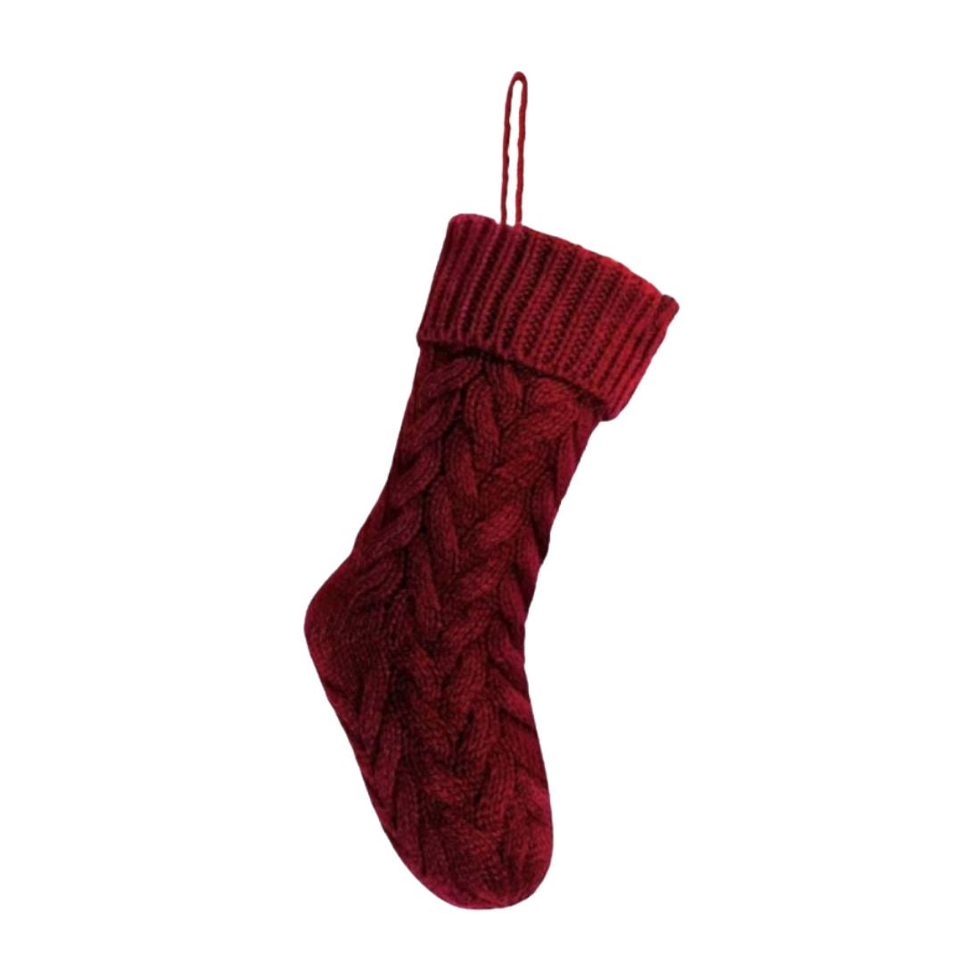 Cozy Cable-Knit Christmas Stocking Blanks
