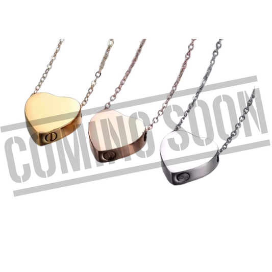 Stainless Steel Heart Urn Necklace Laser Engraving Blanks