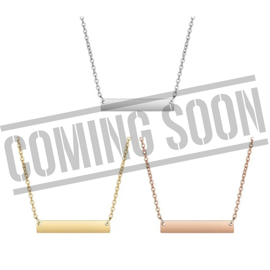 Stainless Horizontal Bar Necklace Laser Engraving Blanks