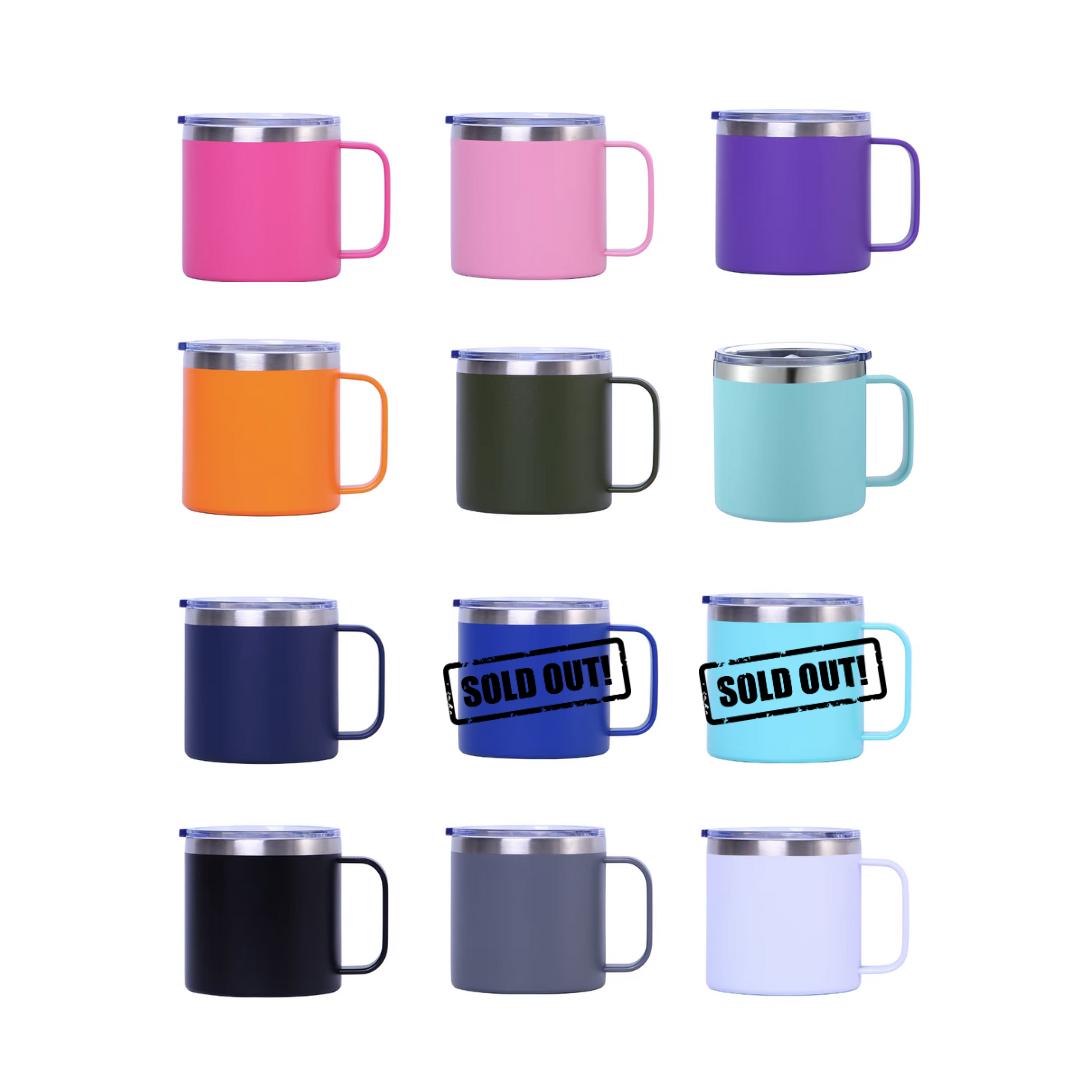 Stainless Steel Coffee Mug With Handle 14 oz - Laser Engraving Blank