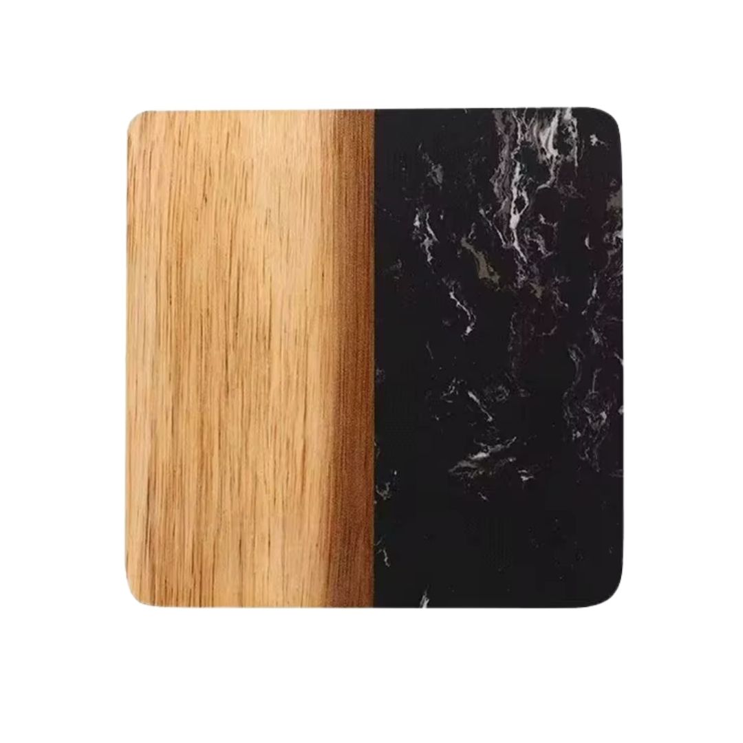 *Preorder* Marble And Acacia Wood Coaster Blanks