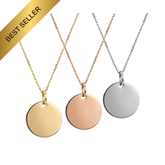 Stainless Steel Round Necklace Laser Engraving Blanks