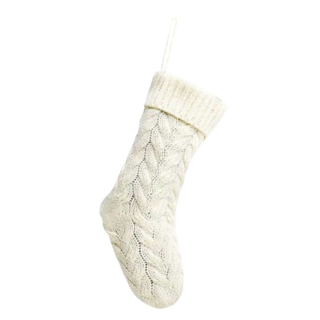 Cozy Cable-Knit Christmas Stocking Blanks