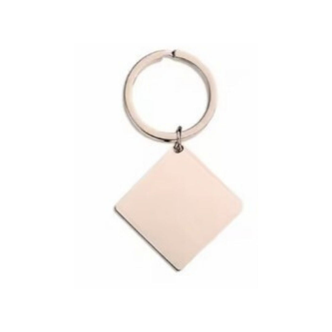 Stainless Steel Diamond Keychain Blanks