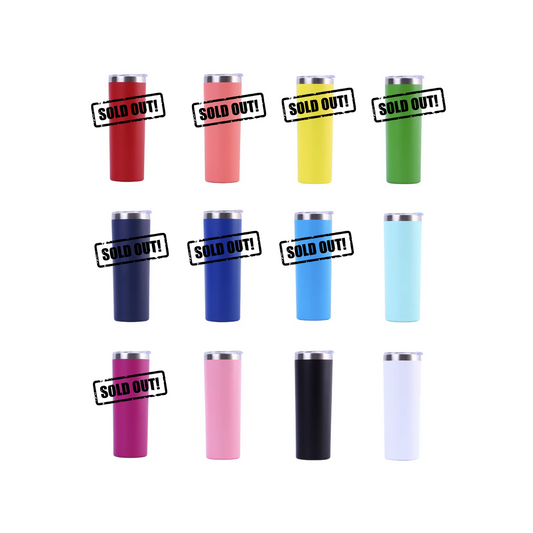 Stainless Steel Skinny 20 oz Tumblers - Laser Engraving Blanks