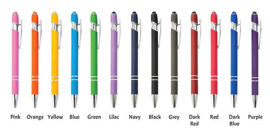 *Preorder* Matte Metal Click-Action Pen Blank With Stylus – 1 mm Black Ink