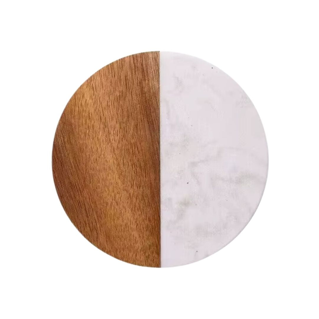 *Preorder* Marble And Acacia Wood Coaster Blanks