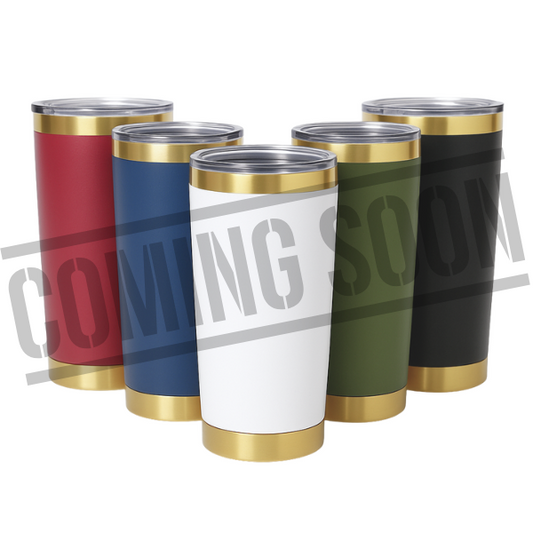 20 oz | Stainless Steel Gold Plated | Powder Coated | Tumbler Blanks