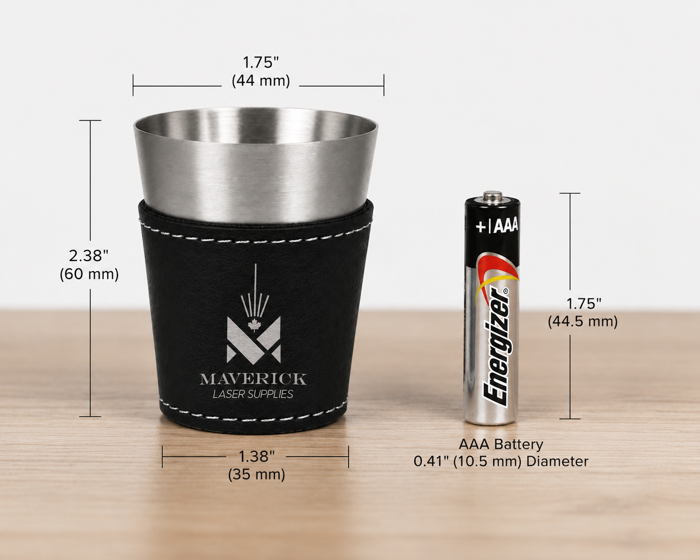 Lasereable Leatherette Mini 1 oz Shot Glass Blanks