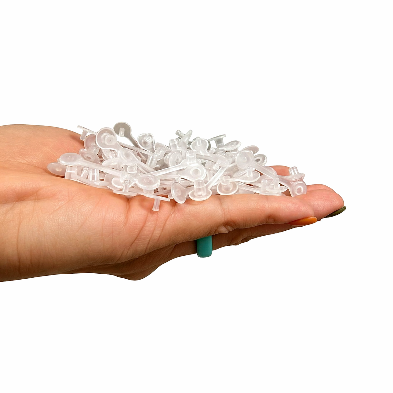 Plastic Keychain Snaps - Translucent White