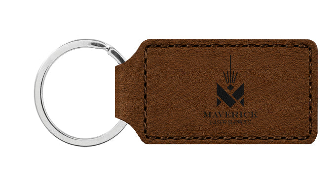 Lasereable Leatherette Rectangular Bottle Opener Keychain Blank