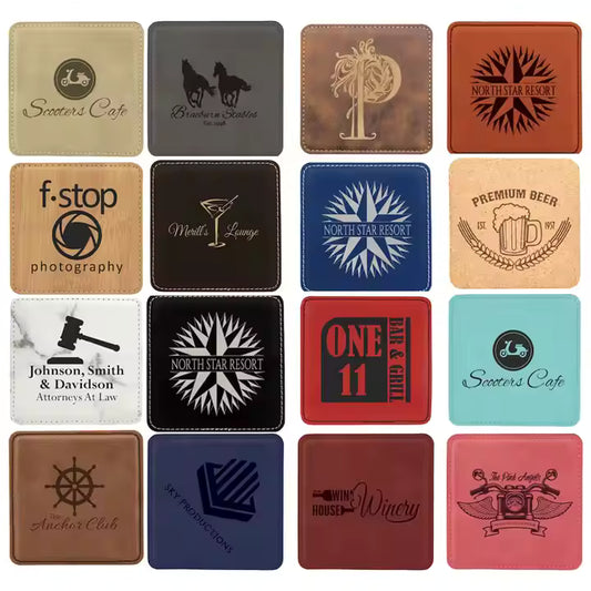 *Preorder* Square Lasereable Leatherette Coaster Blanks