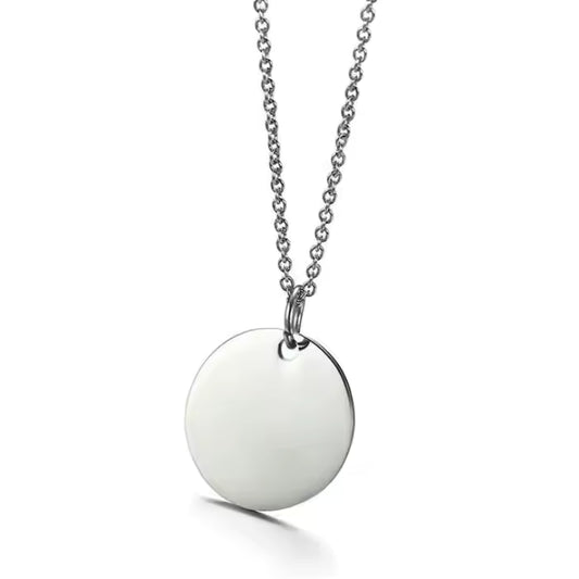 *Preorder* Stainless Steel Round Necklace Laser Engraving Blanks