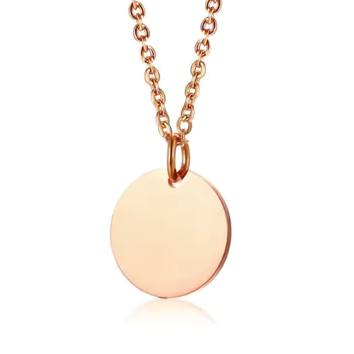 *Preorder* Stainless Steel Round Necklace Laser Engraving Blanks