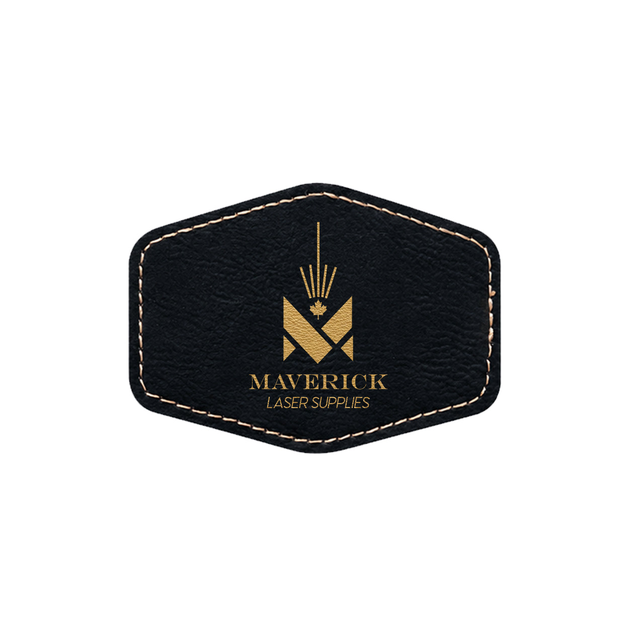 Lasereable Leatherette Hexagon Patch With Adhesive Blanks 3x2"