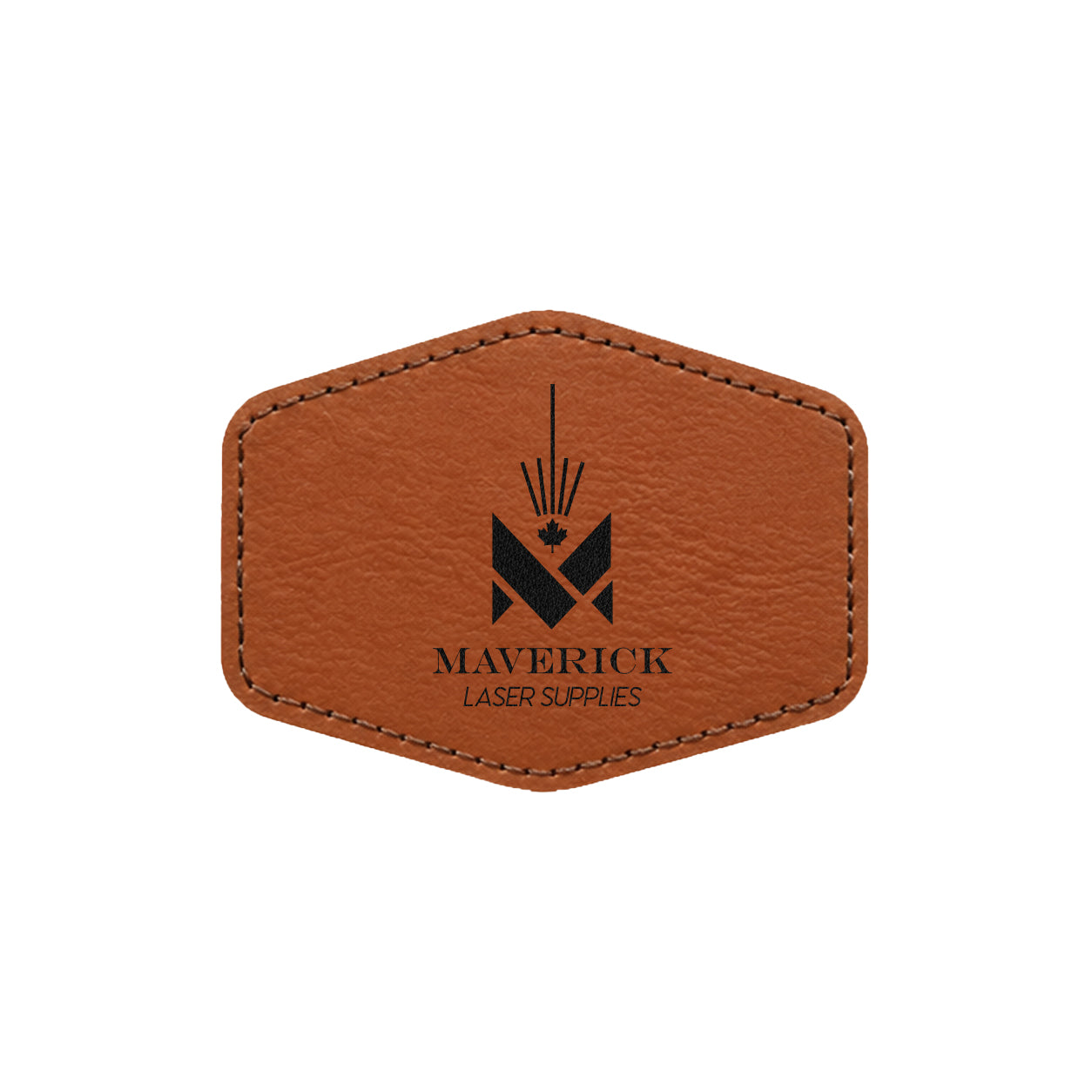 Lasereable Leatherette Hexagon Patch With Adhesive Blanks 3x2"
