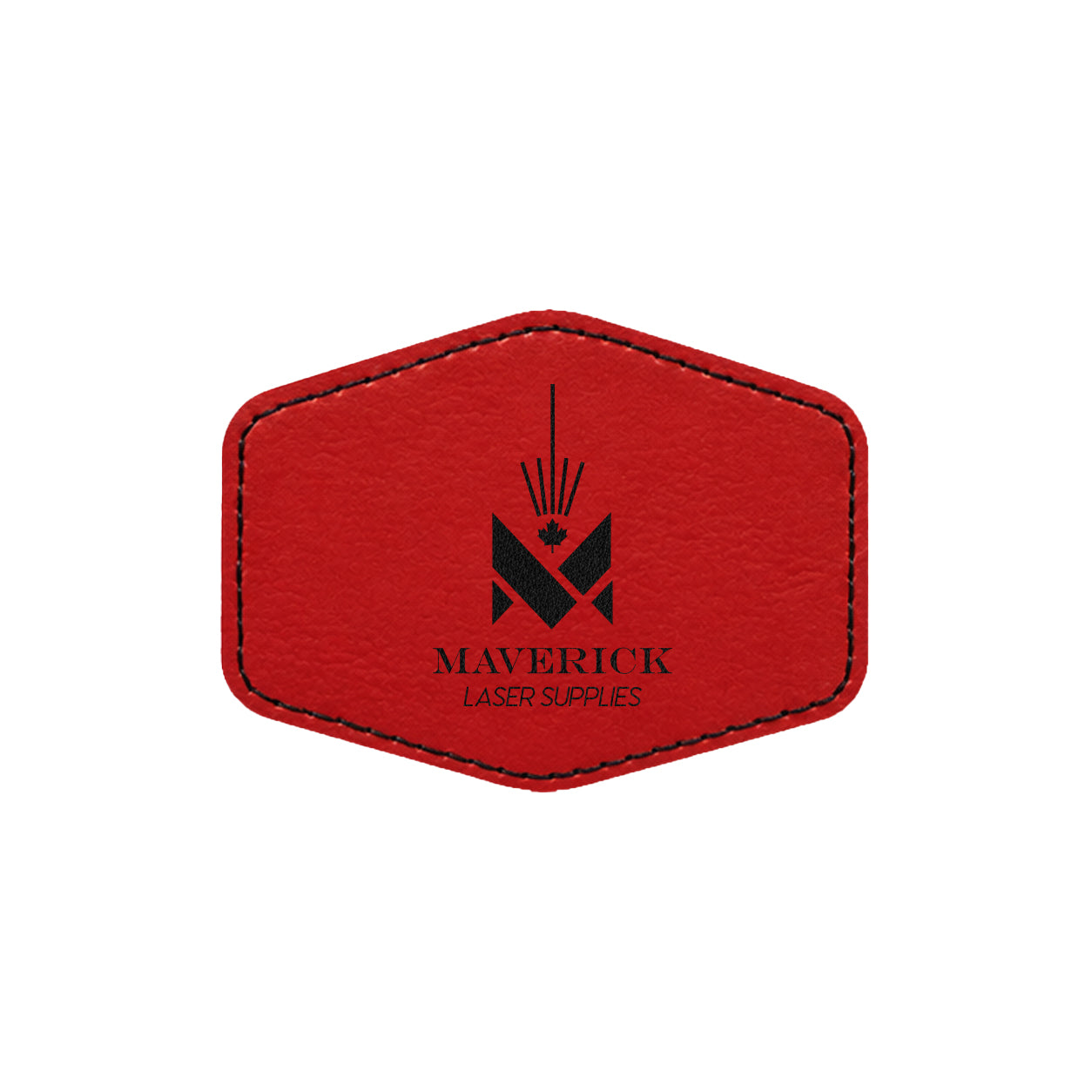 Lasereable Leatherette Hexagon Patch With Adhesive Blanks 3x2"