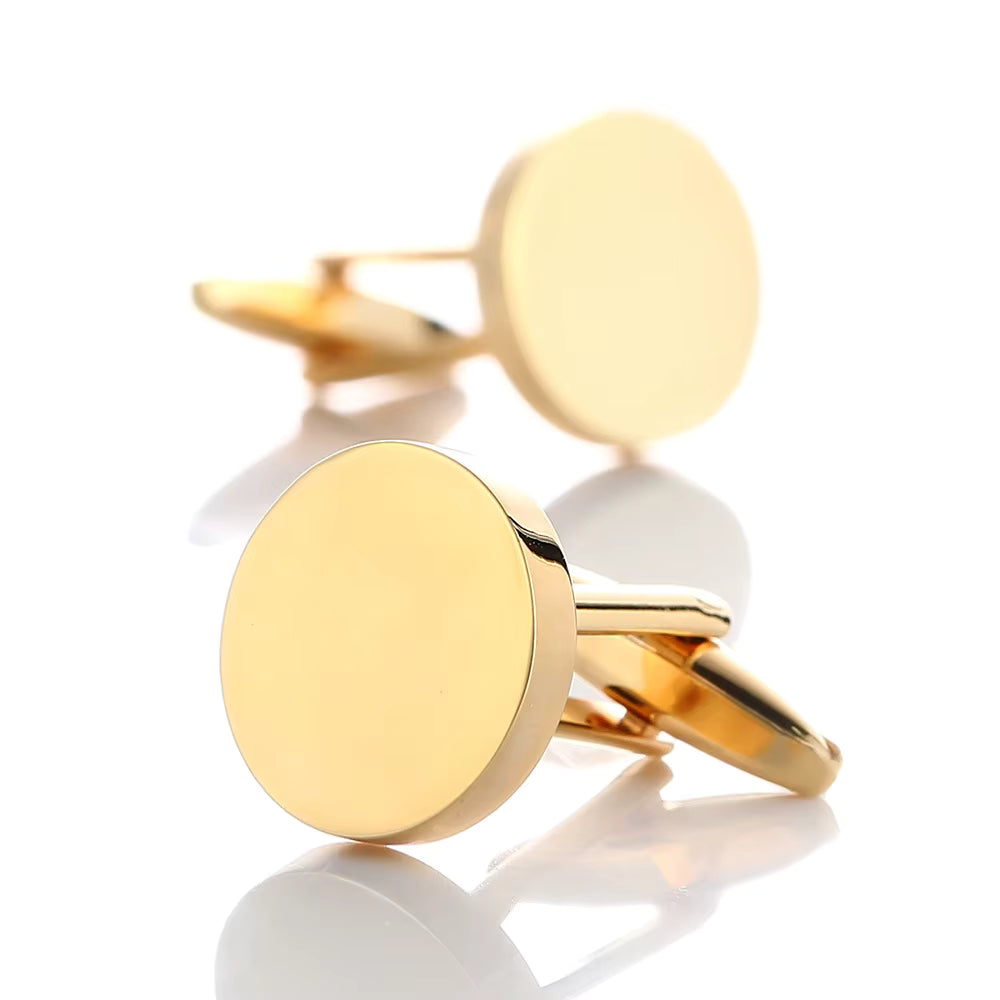 *Preorder* Stainless Steel Round Cufflink Set of Two Blanks