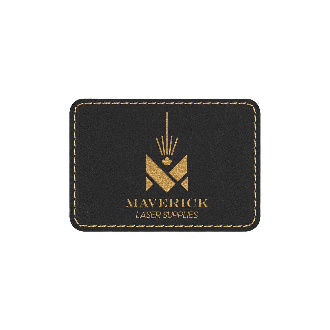 Lasereable Leatherette Rectangle Patch With Adhesive Blanks 3x2"