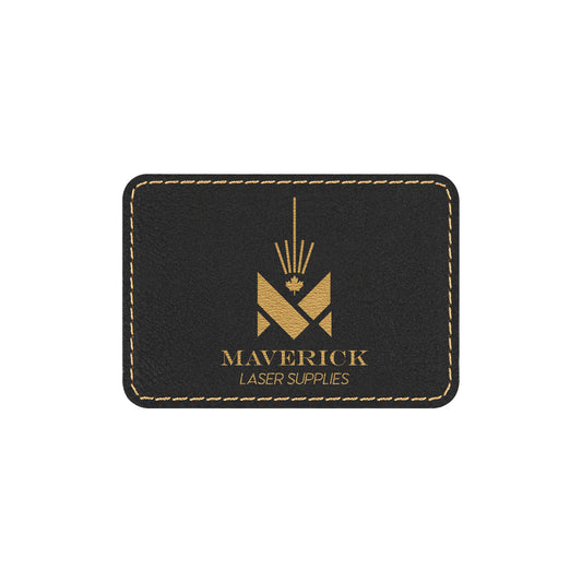 Lasereable Leatherette Rectangle Patch With Adhesive Blanks 3x2"